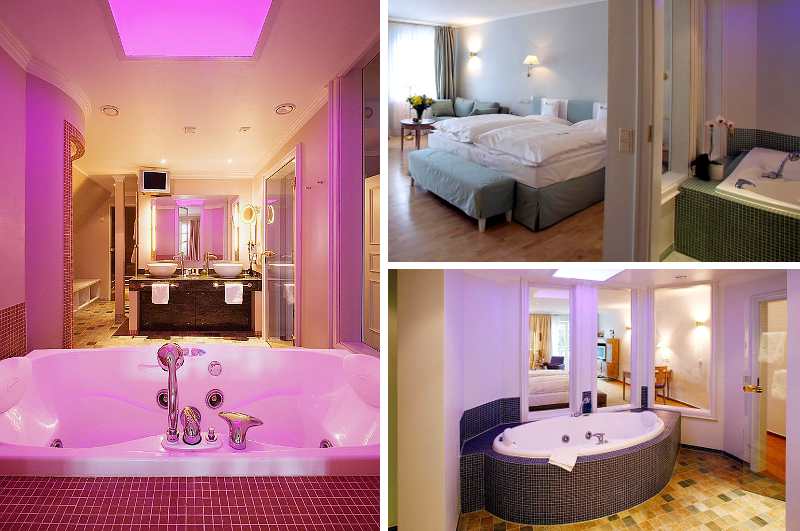 Als eines der schönsten Hotels mit Whirlpool im Zimmer gilt in NRW das Romantik Hotel Hof zur Linde in Münster 